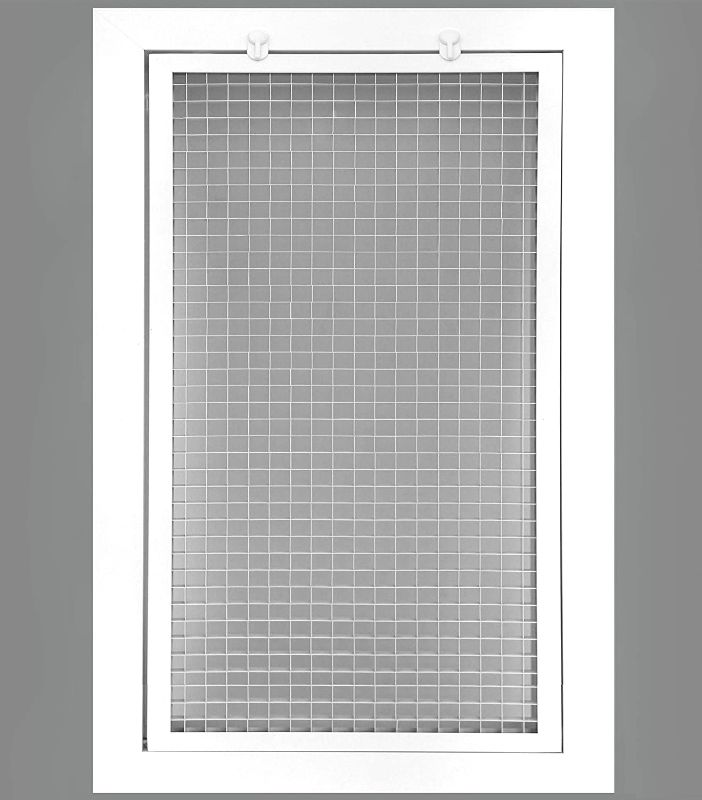 Photo 1 of 10" x 16" Cube Core Eggcrate Return Air Filter Grille for 1" Filter - Aluminum - White [Outer Dimensions: 12.5" x 18.5]
