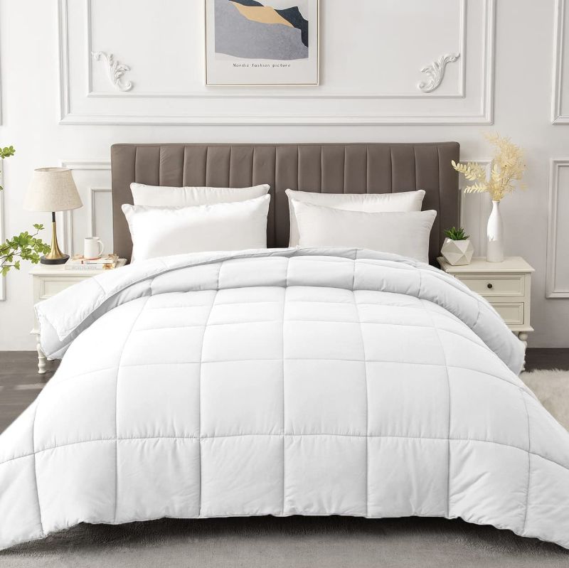 Photo 1 of 






























MATBEBY Queen Comforter Duvet Insert - All Season White Comforters Queen Size - Quilted Down Alternative Bedding Comforter with Corner Tabs - Winter Summer Fluffy Soft - Machine Washable

