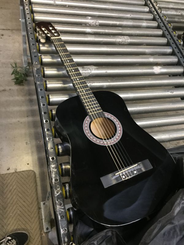 Photo 2 of 38" Wood Guitar With Case and Accessories for Kids/Boys/Girls/Teens/Beginners (Black) Right Handed Black