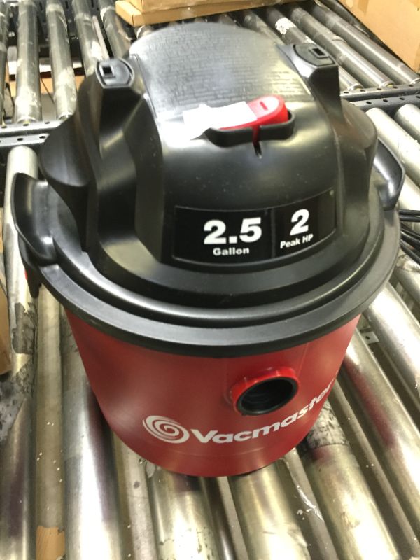 Photo 3 of Vacmaster Red Edition VOM205P 1101 Portable Wet Dry Shop Vacuum 2.5 Gallon 2 Peak HP 1-1/4 inch Hose