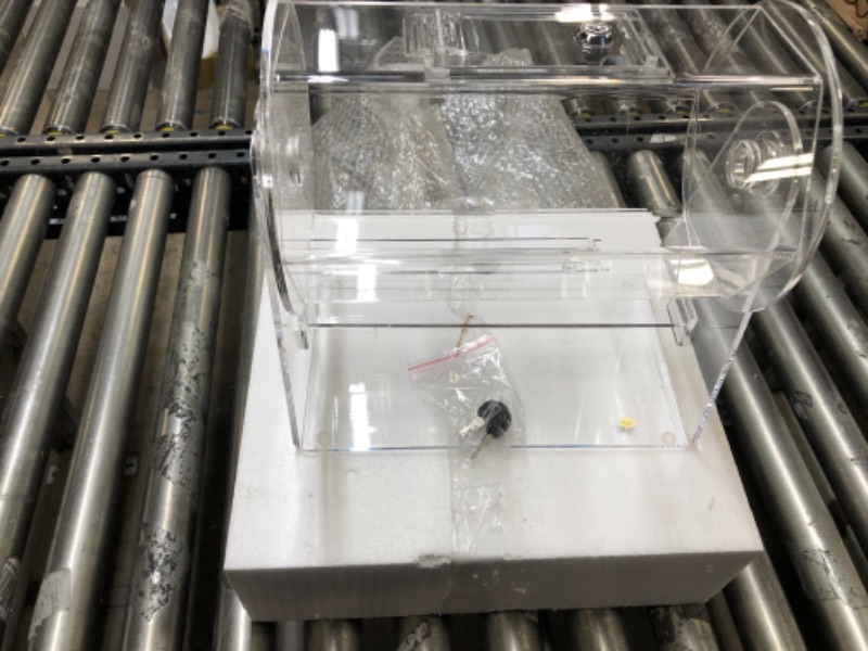 Photo 1 of MIDWAY MONSTERS Clear Acryclic Raffle Spinning Drum | Spinning Raffle Box for Balls, Chips, Tickets | Small Drum Only