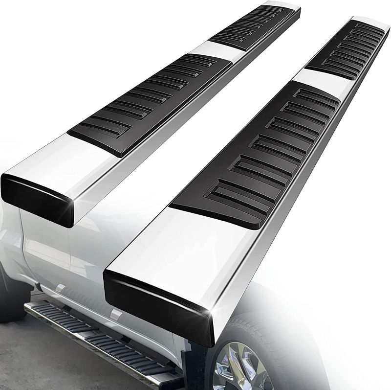 Photo 1 of YITAMOTOR 6 inches Running Boards Compatible with 2019-2023 Chevy Silverado/GMC Sierra 1500 Extended/Double Cab, 2020-2023 2500HD 3500HD, Chrome Side Step Nerf Bars
