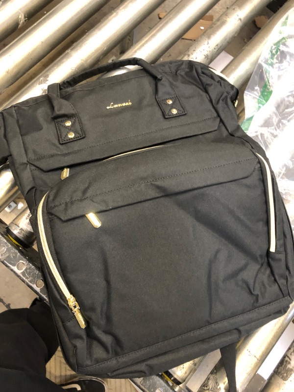 Photo 1 of LOVEVOOK Laptop Backpack for Women Fashion Travel Bags Business Computer Purse Large Capacity Work Bag with USB Port, Black, 17-Inch 17-Inch Black