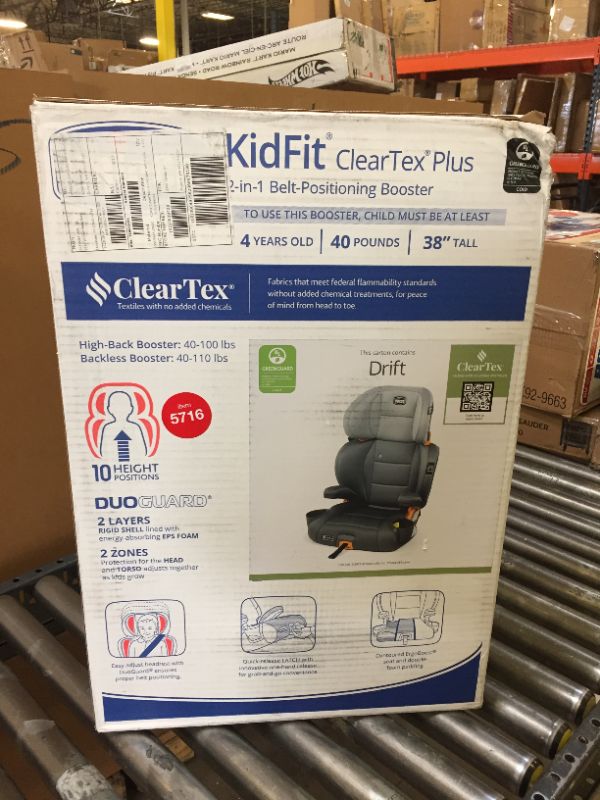 Photo 2 of Chicco KidFit ClearTex Plus 2-in-1 Belt-Positioning Booster Car Seat +++ FACTORY SEALED ITEM +++