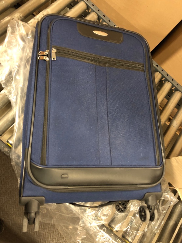 Photo 1 of  Luggage with Spinner Wheels, , Deep Blue Checked-Large 28-Inch Deep Blue