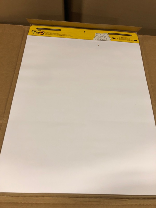 Photo 1 of Post-it Super Sticky Easel Pad, 25 in x 30 in, White, 30 Sheets/Pad, 2 Pad/Pack, Large White Premium Self Stick Flip Chart Paper, Super Sticking Power (559)
