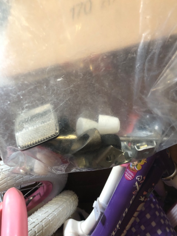 Photo 1 of JOYSTAR Angel Girls Bike for Toddlers and Kids Ages 2-9 Years Old, 12 14 16 18 Inch Kids Bike with Training Wheels & Basket, 18 in Girl Bicycle with Handbrake & Kickstand Purple 12 Inch with Training Wheels