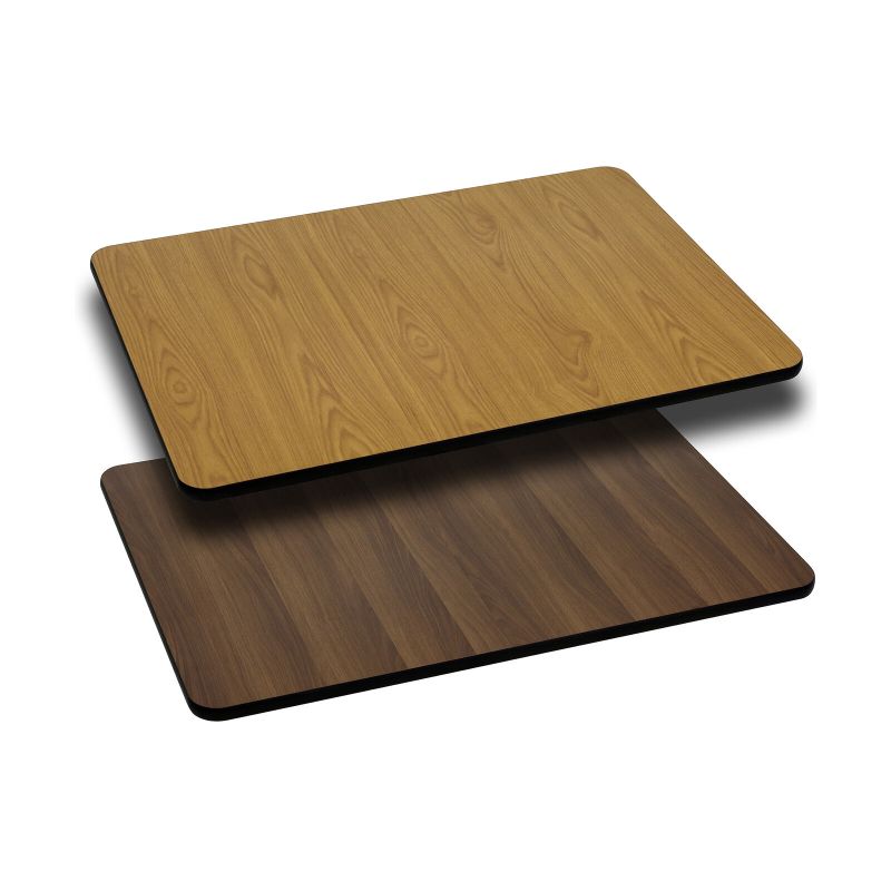 Photo 1 of 30'' x 45'' Rectangular Table Top with Natural or Walnut Reversible Laminate Top