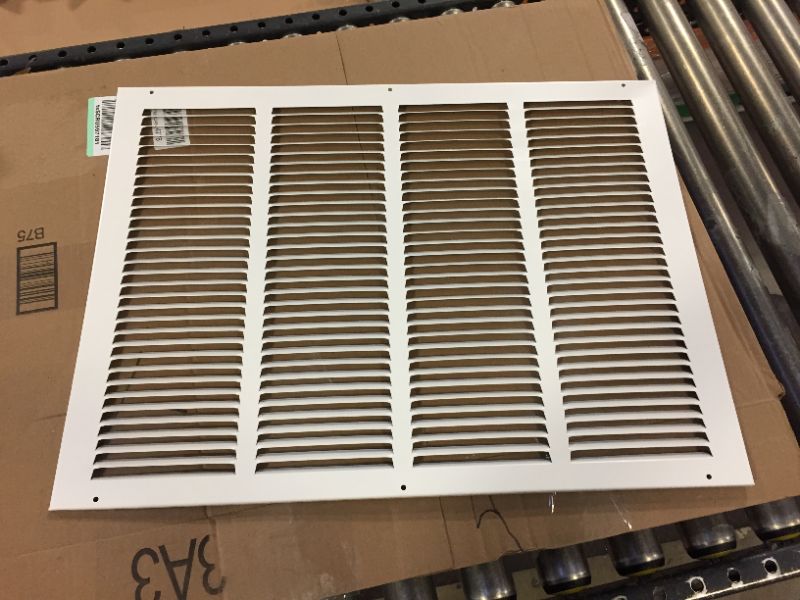 Photo 2 of 22" x 16" Return Air Grille - Sidewall and Ceiling - HVAC Vent Duct Cover Diffuser - [White] [Outer Dimensions: 23.75w X 17.75" h] 22 x 16 White