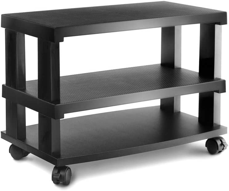 Photo 1 of Aleratec 3-Tier LCD | LED TV Stand Entertainment Rack with Wheels

