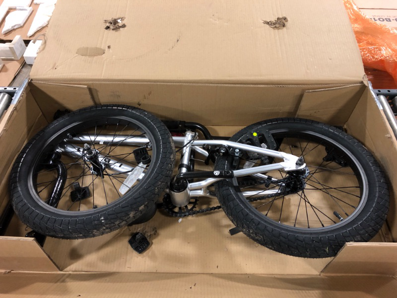 Photo 1 of ** parts only ** Mongoose Legion Freestyle Kids BMX Bike, Entry Level Performance, Steel Frame, 16-20 Inch Wheels, Boys and Girls Silver 18-Inch Wheels Legion L18