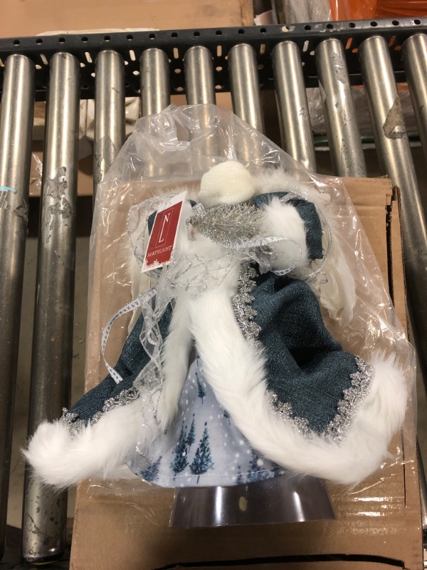 Photo 1 of Northlight Angel with Lighted Christmas Tree Topper, 14", Blue