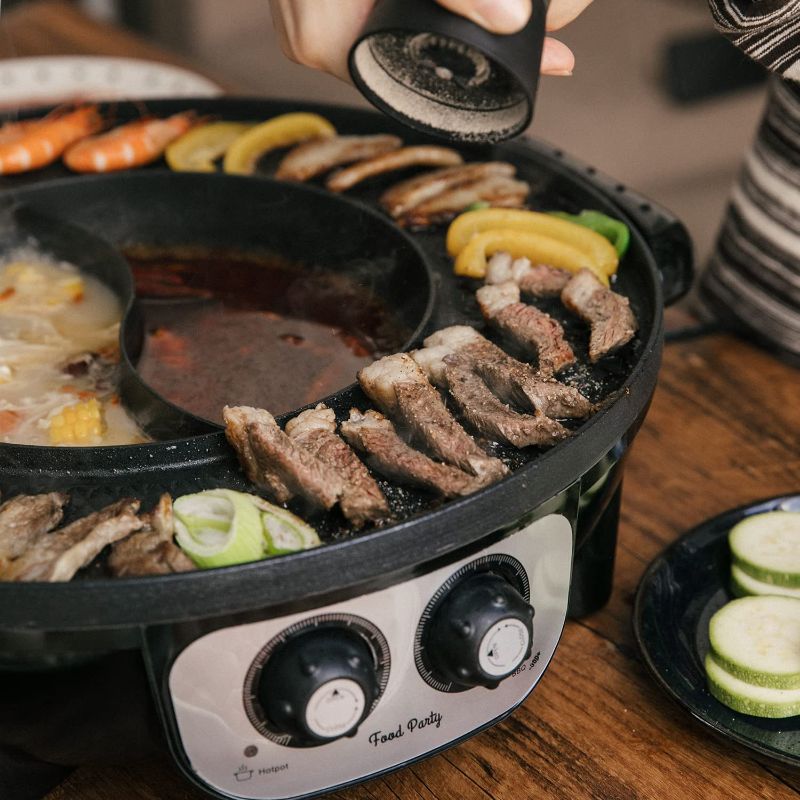 Photo 1 of Food Party 2 in 1 Electric Smokeless Grill and Hot Pot
