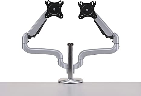 Photo 1 of IERGOARM® Aluminum Fully Adjustable Gas-Assisted Desk Mount for Dual LCD Screens up to 27 inches
