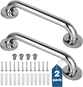 Photo 1 of 2 Pack Shower Grab Bar Stainless Steel Bathroom Grab Bar Shower Bath Handle Grab Bars for Bathtub Showers 18 Inch
