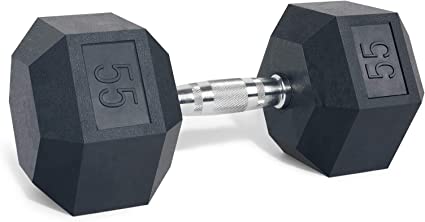 Photo 1 of  Rubber Encased Hex Dumbbell for Strength Training, Resistance Training 55 lbs.
