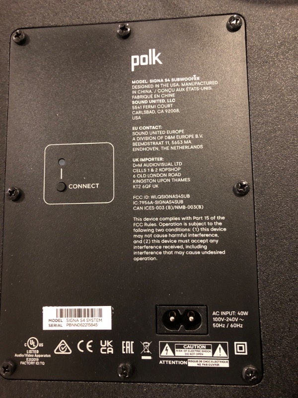Photo 1 of Polk Audio Signa S4 Ultra-Slim Sound Bar for TV with Wireless Subwoofer, Dolby Atmos 3D Surround Sound, Compatible with 8K, 4K, HD TV, eARC and Bluetooth, Black S4 Soundbar + Subwoofer w/ Dolby Atmos