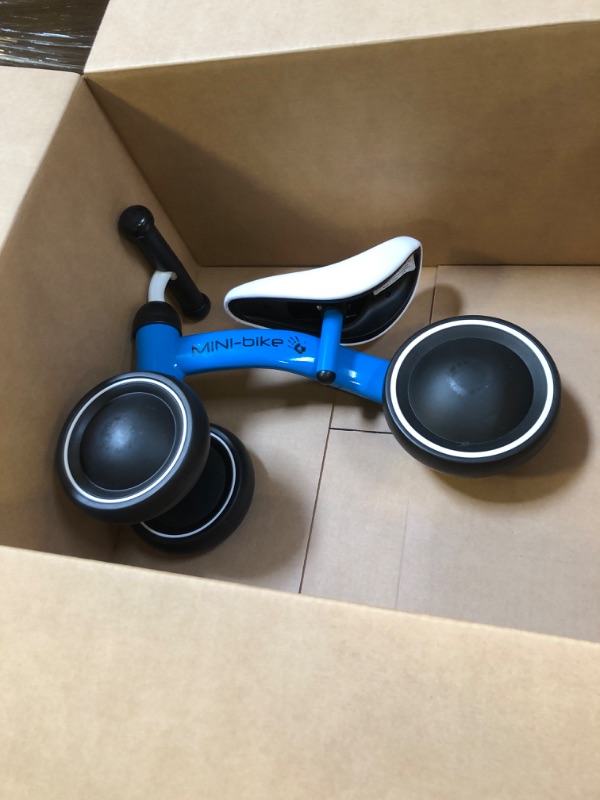 Photo 1 of Baby Balance Bikes Bicycle for 1-2 Year Old Girl/Boy, Best Cycling Toy Gifts Blue 3-wheel