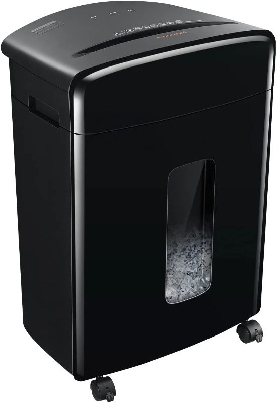 Photo 1 of Bonsaii Updated 15-Sheet Cross-Cut Paper Credit Card Shredder for Office with 5.3 Gallon Pullout Basket and 4 Casters, 30 Minutes Running Time, Black (C221-A) - ITEM  IS DIRTY - COULD NOT TEST -