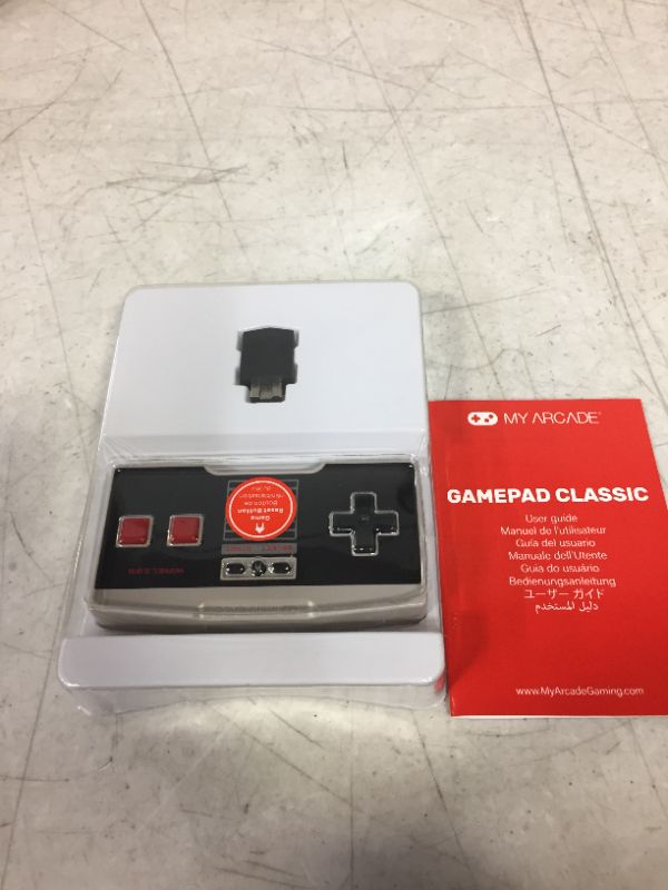 Photo 2 of My Arcade GamePad Classic - Wireless Game Controller - Compatible with Nintendo NES Classic Edition, Wii, Wii U - Adapter Included - 30 Feet Range - Home Button - Battery Powered - Ergonomic Design
