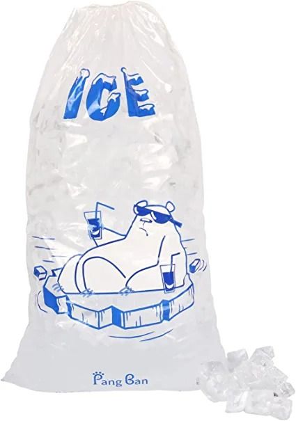 Photo 1 of  Crystal clear heavy duty 10 lb plastic ice bags