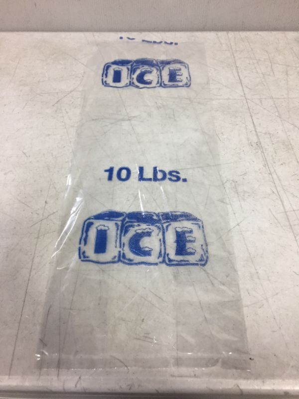 Photo 2 of  Crystal clear heavy duty 10 lb plastic ice bags