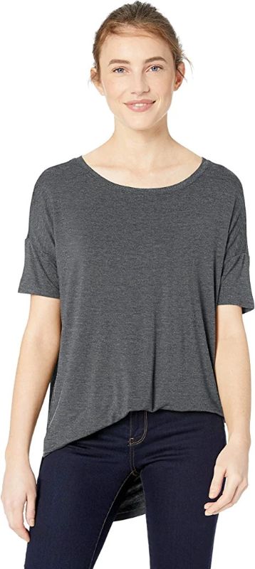 Photo 1 of Daily Ritual Women's Jersey Relaxed-Fit Short-Sleeve Drop-Shoulder Scoopneck Tunic SIZE L 
