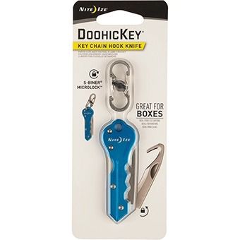 Photo 1 of 2 COUNT -Nite Ize 754033 Doohickey Key Chain Knife Hook, Blue