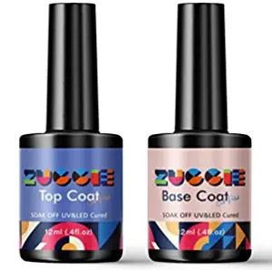 Photo 1 of 3 COUNT- ZUCCIE 12ml Gel Top and Base Coat, Gel Nail Polish No Wipe Top Coat Base Coat Kit, Soak Off UV LED Gel Nail, Long-Lasting Shiny Finish for Home DIY and Nail Salon & Nail Glue