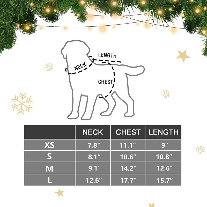 Photo 2 of Christmas Dog Sweater for Small Dogs, Warm Winter Knitwear Puppy Pet Clothes