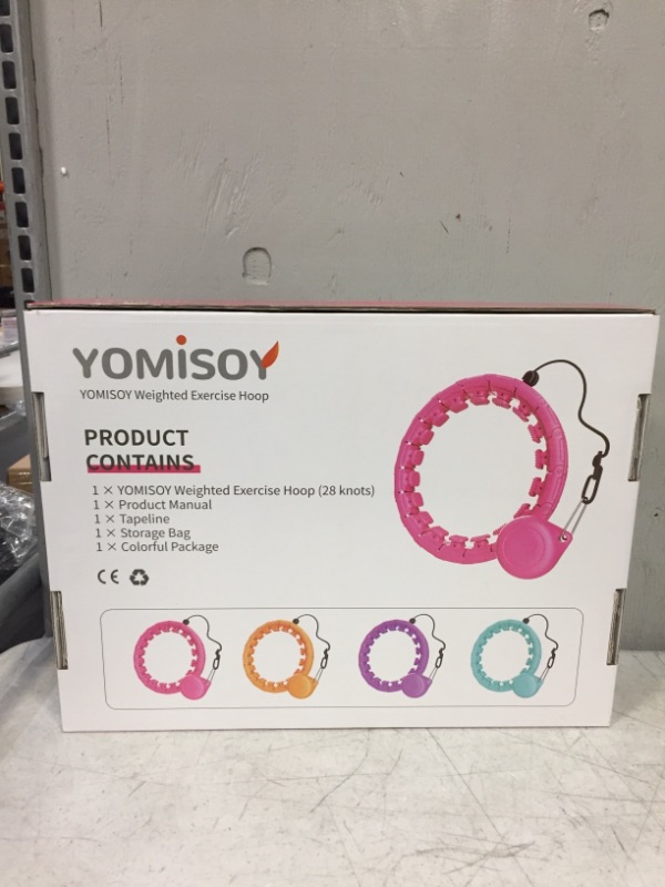 Photo 3 of YOMISOY Infinity Hoop Plus Size Set, 28 Detachable Knots Smart Updated Weighted Hoop Kit for Woman Weight Loss, Include Tape Measure, Carrying Bag and Extra Links