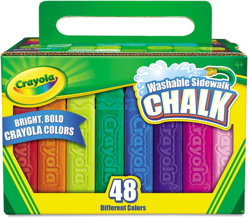 Photo 1 of Crayola 512048 Washable Sidewalk Chalk 48 Assorted Bright Colors 48 Sticks/Set