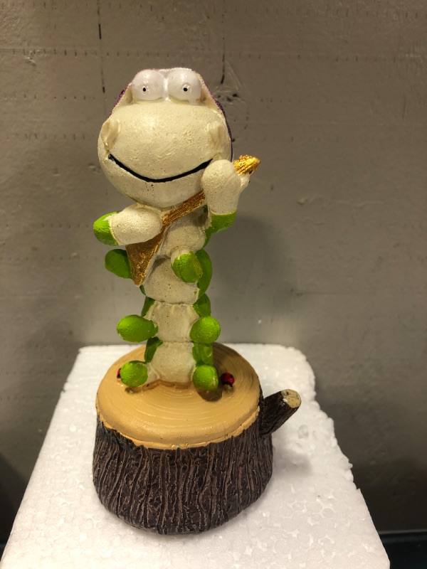Photo 2 of  Creative Resin Frog Playing Guitar Garden Sculptures & Statues Decor Figurines Ornaments, Funny Frog Garden Decor Statues Suitable for Desk, Patio, Lawn, Yard, Garden Decor, Easter Garden Gifts