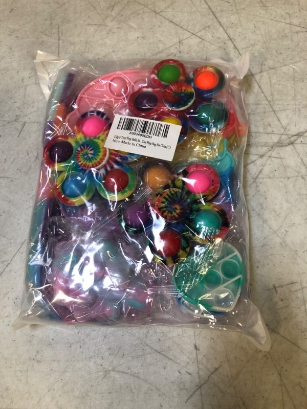 Photo 2 of 11 Packs Fidget Toys Push Pop Bubble Purse Bag Stress Relief Balls,Mini Pop Keychain ,Fingertip Gyro Toy Spinner 
