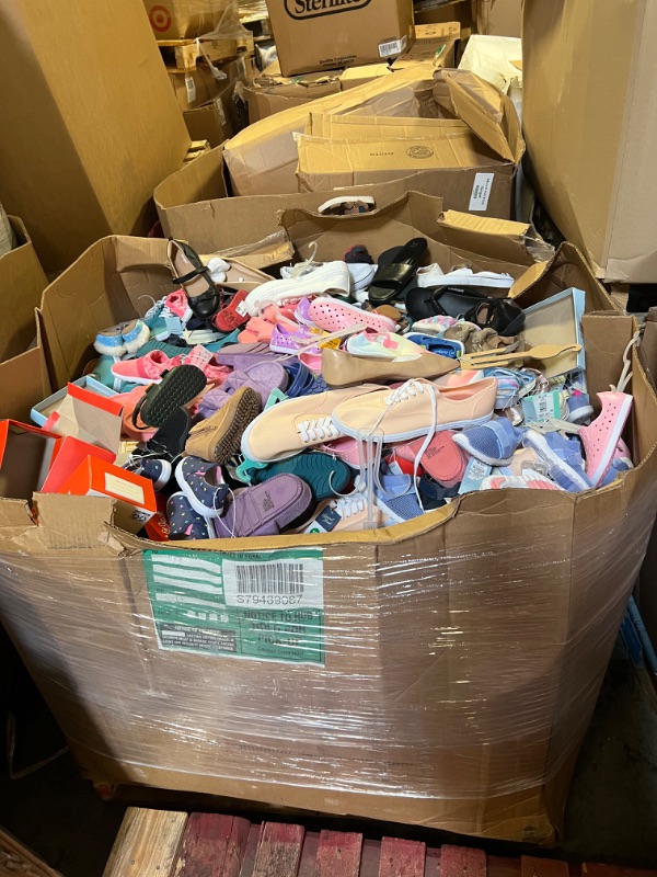 Photo 1 of **SELL BY PALLET- NON REFUNDABLE** VARIOUS SHOES, DIFFERENT SIZES AND STYLES