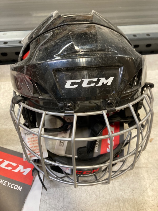 Photo 2 of CCM HT50 Hockey Helmet with Cage (Black)
, SIZE S