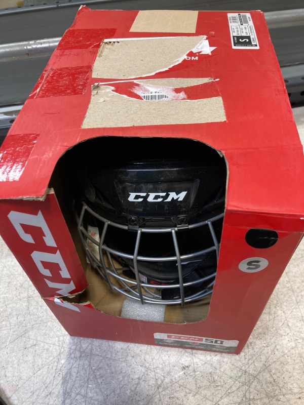 Photo 4 of CCM HT50 Hockey Helmet with Cage (Black)
, SIZE S