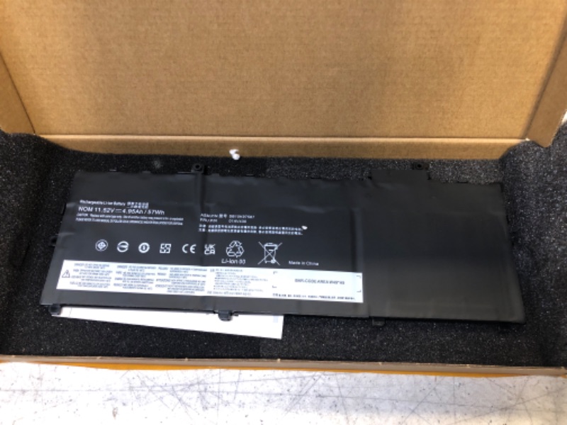 Photo 2 of 01AV430 SB10K97587 Battery Replacement for Lenovo ThinkPad X1 Carbon 5th Gen 2017 6th Gen 2018 Series 01AV431 SB10K97588 01AV494 SB10K97586 01AV429 SB10K97586 11.52V 57Wh 4950mAh
OPENED BOX 