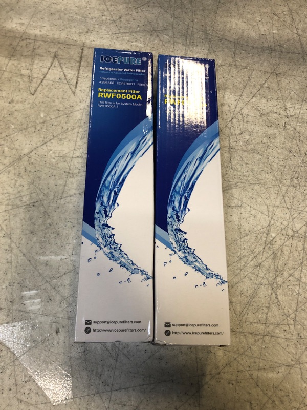 Photo 2 of ICEPURE 4396508 Refrigerator Water Filter Replacement for EveryDrop Filter 5, EDR5RXD1, Whirlpool 4392857, NL300, 4396510, 4396509, 4396547, LC400V, 4396510p, WF-NLC240V,PNL240V, 2PACK