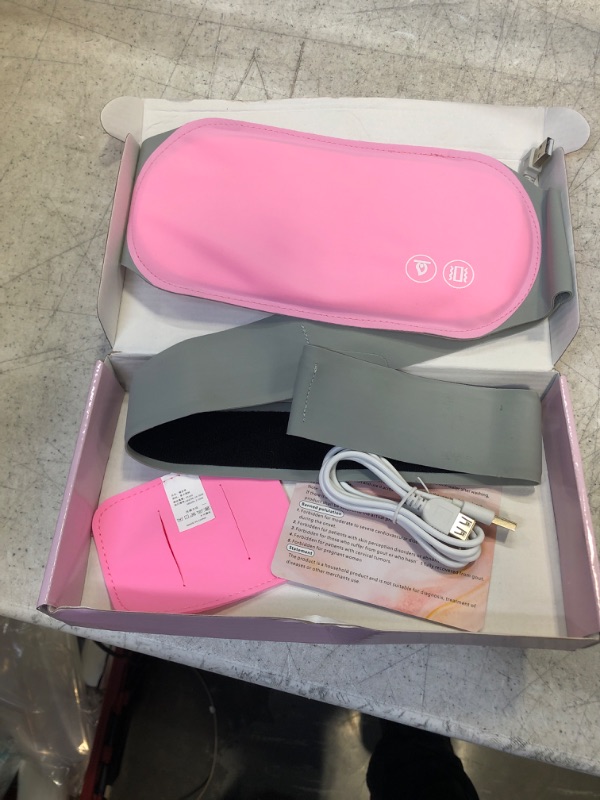 Photo 2 of Heating Pads for Cramps, LALASANI Heat Menstrual Relief Pad not Portable Period Cramp Belt for Menstrual Relief Cramps (Without powerbank, Charge with Your own Output 5V2A powerbank or Charger)
OPEN BOX 