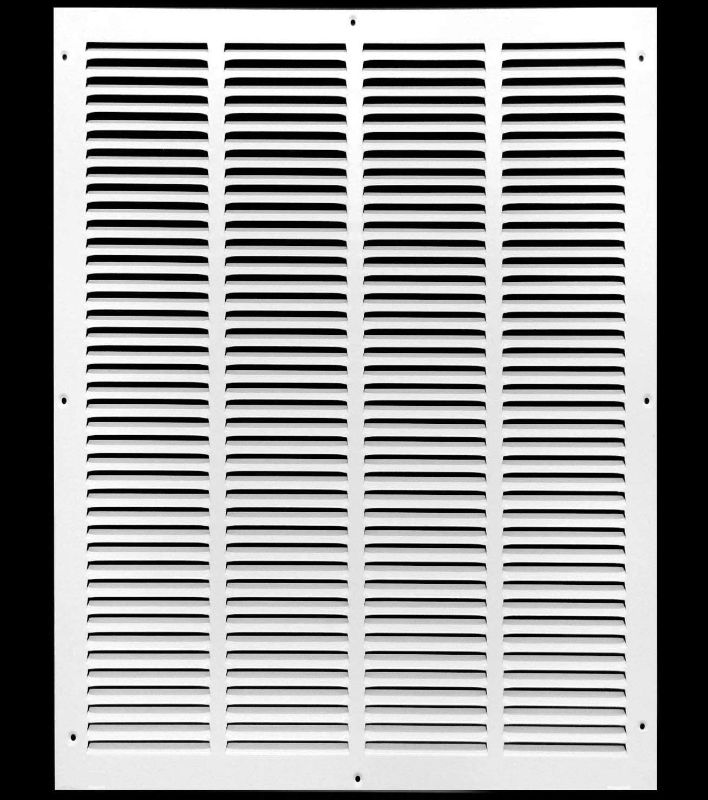 Photo 1 of 18" x 22" Return Air Grille - Sidewall and Ceiling - HVAC Vent Duct Cover Diffuser - [White] [Outer Dimensions: 19.75w X 23.75" h]
