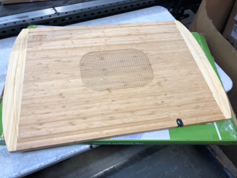 Photo 2 of 30x20 Bamboo Extra Large Cutting Board- Use as a Charcuterie Board, Butcher Block, Over Sink Cutting Board, Brisket Cutting Board, Rv Stove Top Cover, Noodle Board Stove Cover, Meat Cutting Board
