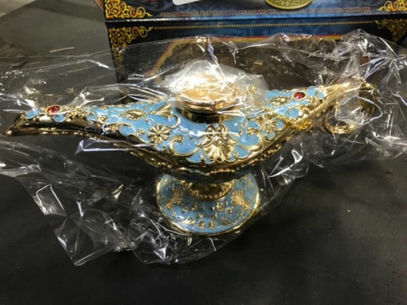 Photo 3 of ALADDIN'S MAGIC LAMP, METAL CARVED WISHING LIGHT FOR HOME WEDDING PARTY