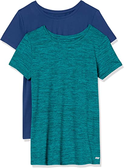 Photo 1 of Amazon Essentials Women's Tech Stretch Short-Sleeve Crewneck T-Shirt, Pack of 2 SIZE XXL 