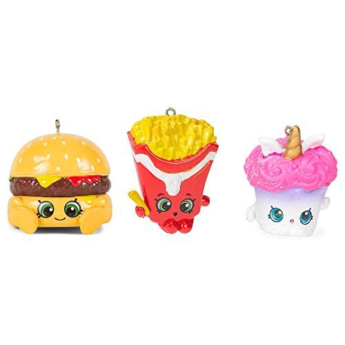 Photo 1 of Kurt Adler Wise Fry Cheesy B Twinkle Cupcake Shopkins 2.5 Inch Acrylic Hanging Ornament Set 3