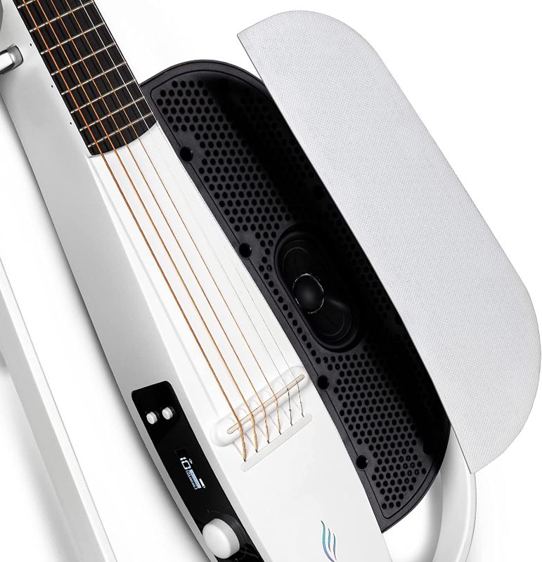Photo 3 of Enya NEXG Basic Acoustic-Electric Carbon Fiber Audio Guitar Smart Acustica Guitarra for Adults with Preamp, Strap, Usb Charging Cable and Gig Bag(White)