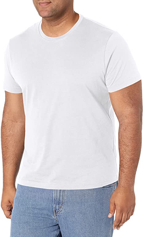 Photo 1 of 2 COUNT  Goodthreads Men's Slim-Fit Short-Sleeve Cotton Crewneck T-Shirt WHITE...SIZE SMALL 
