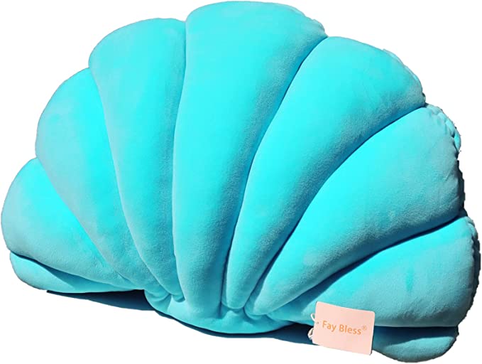 Photo 1 of Fay Bless Shell Pillows,13 × 10 inch,Velvet Seashell Pillows for Bed,Sofa,Couch,Decorative Shaped Throw Pillow Case Gift for Kids,Girl,Boy,Women,Sea Princess