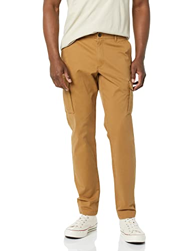 Photo 1 of Goodthreads Men's Slim-Fit Vintage Comfort Stretch Cargo Pant, Khaki Brown, 35W X 29L