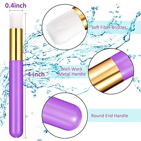 Photo 2 of 30 Pieces Lash Shampoo Brushes, Eyelash Extension Cleansing Brush Peel Off Blackhead Remover Tool Nose Pore Deep Cleaning Brush Cosmetic Lash Cleanser Brush Facial Cleansing Brushes (Purple, Pink)